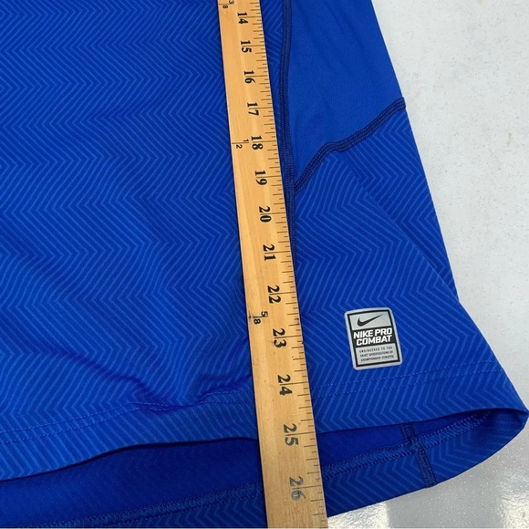 Nike Pro Combat 1/4 Zip Top Woman Small  Blue Hyperwarm LIte  Fitted Base‎ Layer - Picture 13 of 14